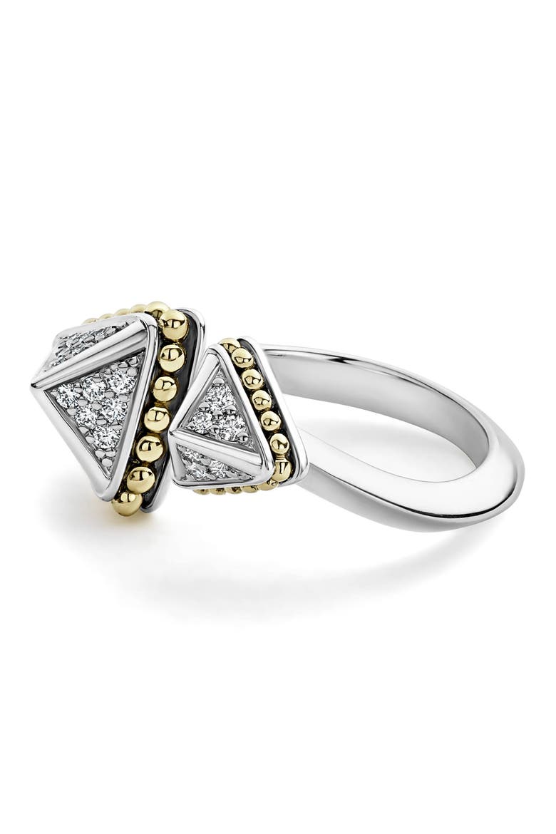 KSL Lux Diamond Open Ring, Alternate, color, SILVER/ DIAMOND