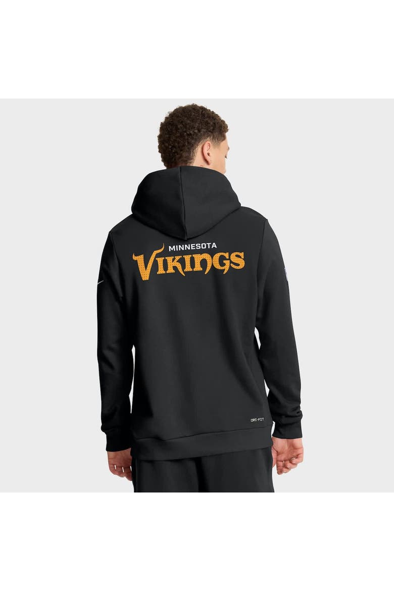Men's Nike Black Minnesota Vikings Sideline Initial Home Performance Pullover Hoodie, Alternate, color, Black