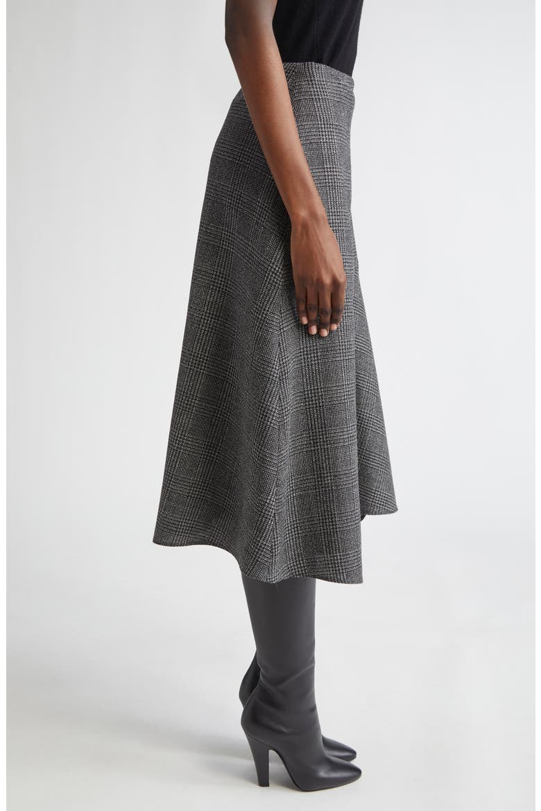Draped Wool Wrap Skirt, Alternate, color, BLACK/ WHITE