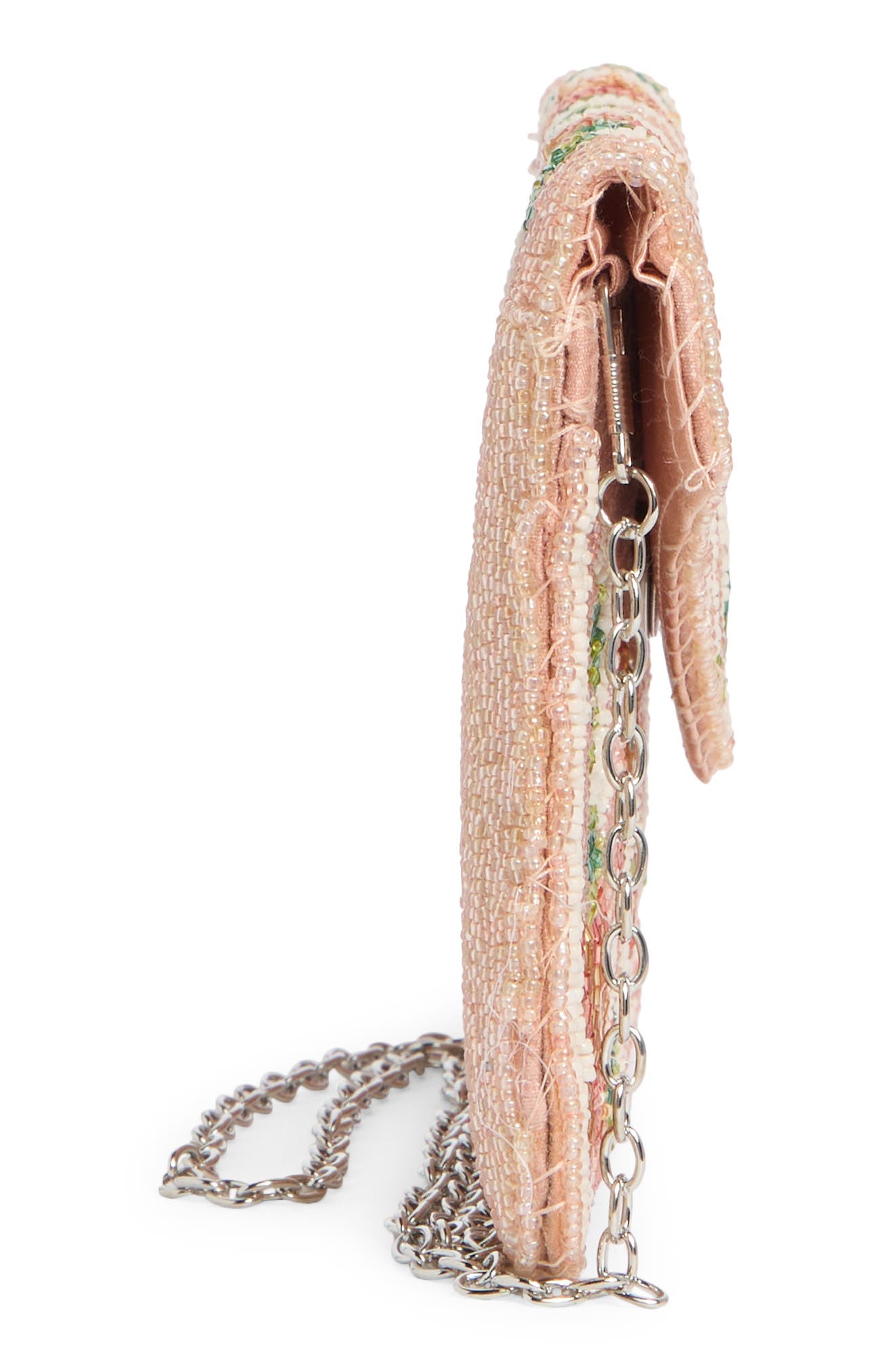 Collection XIIX Beaded Stripe Peach Flap Clutch, Alternate, color, Peach Multi