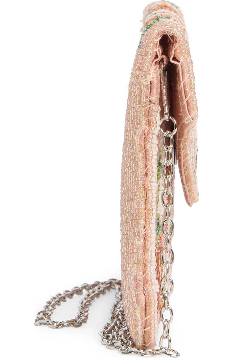 Collection XIIX Beaded Stripe Peach Flap Clutch, Alternate, color, Peach Multi