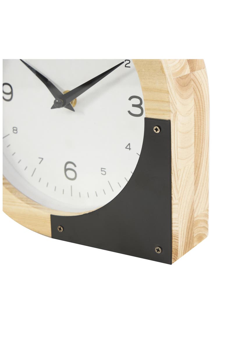 Modern Light Brown Wood Clock, Alternate, color, LIGHT BROWN