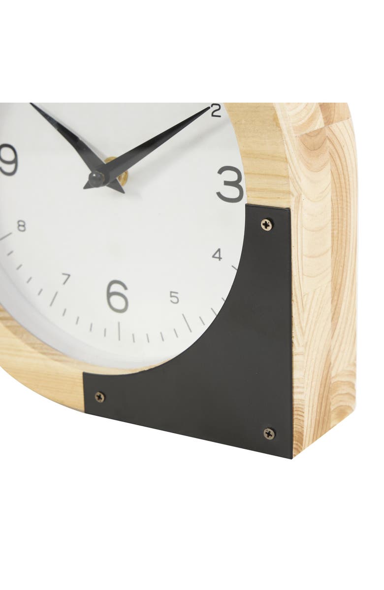 VIVIAN LUNE HOME Modern Light Brown Wood Clock, Alternate, color, Light Brown