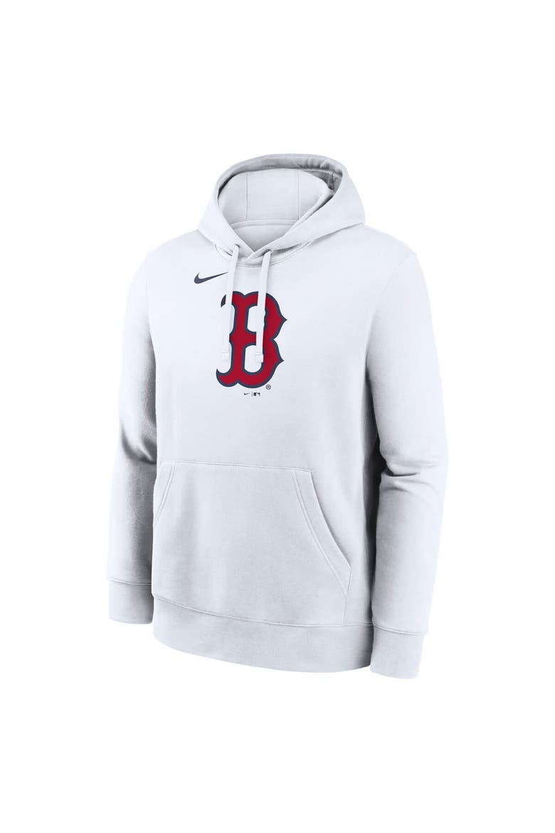 Men's Nike White Boston Red Sox Logo Club Hoodie, Alternate, color, White