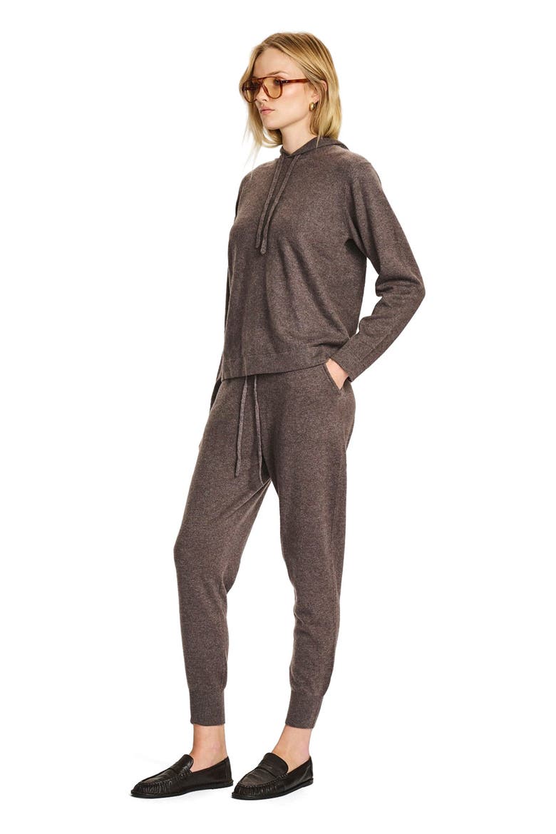 Signature Cashmere Hoodie, Alternate, color, Cacao
