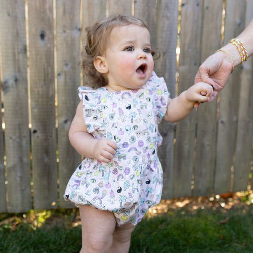 Worthy Threads Ruffle Sleeve Bubble Romper In 90s Toys