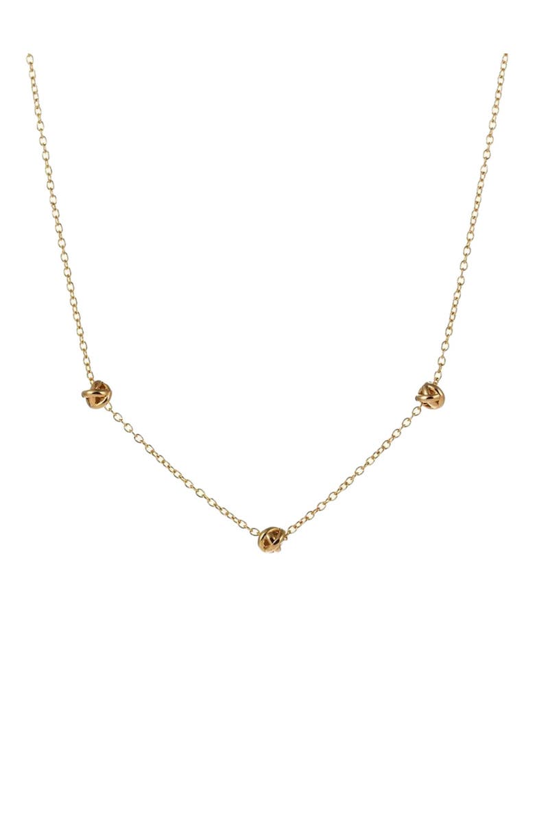 Hollywood Sensation Gold Love Knot Necklace, Main, color, Gold