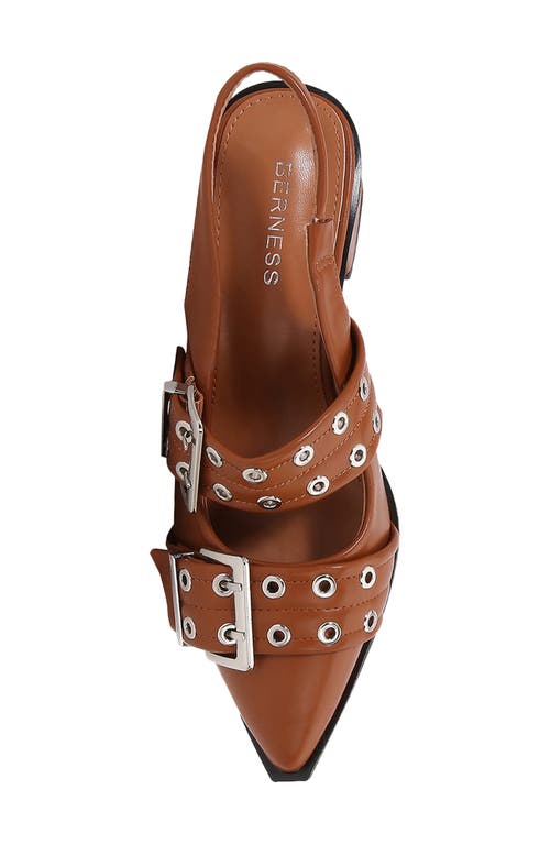 Shop Berness Adrianna Double Buckle Slingback Pump In Camel