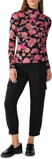 Slinky Mock Neck Top