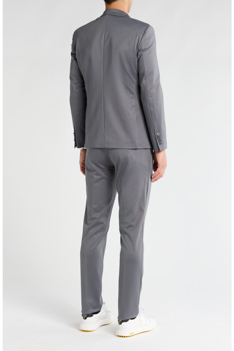 Fancy Two Button Slim Fit Suit, Alternate, color, GREY/ GRIS
