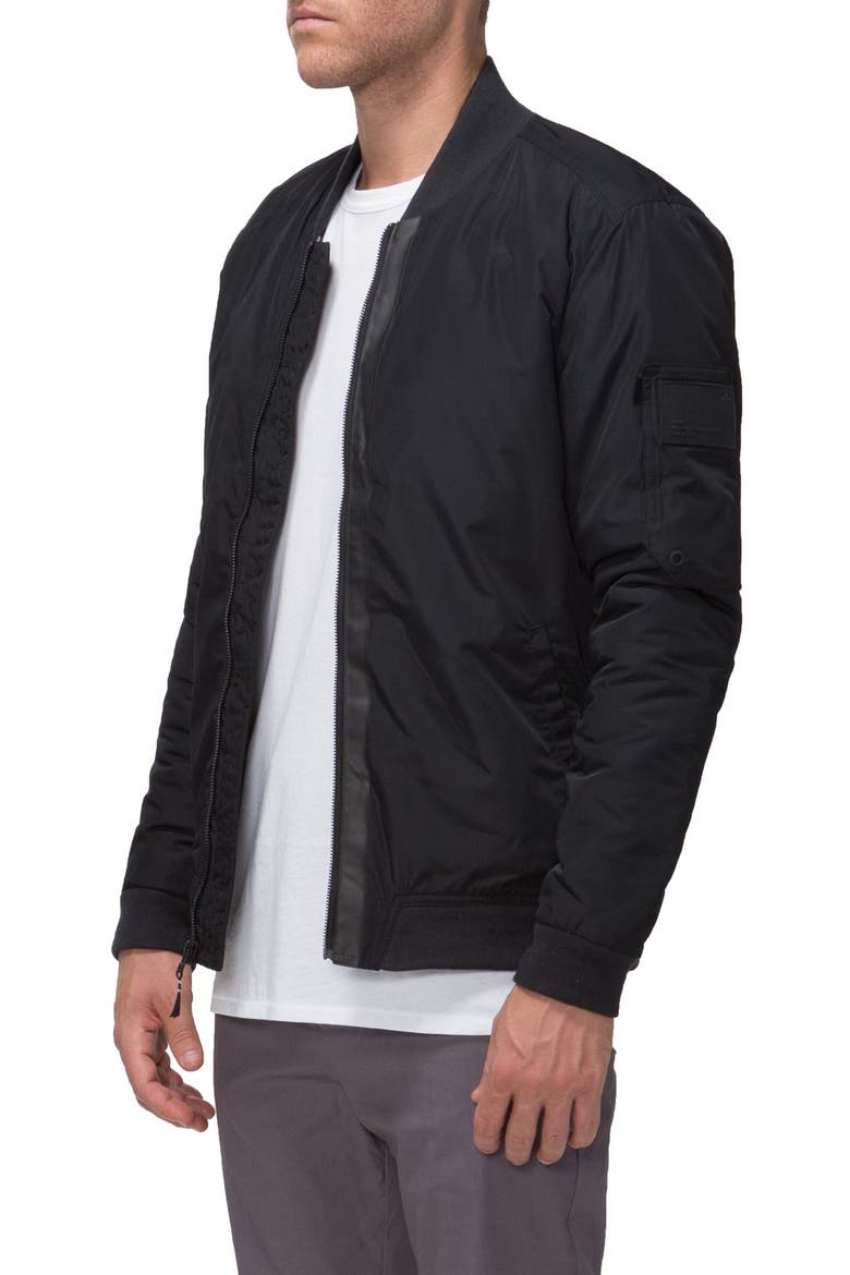Defender Water Resistant MA-1 Bomber Jacket, Alternate, color, BLACK