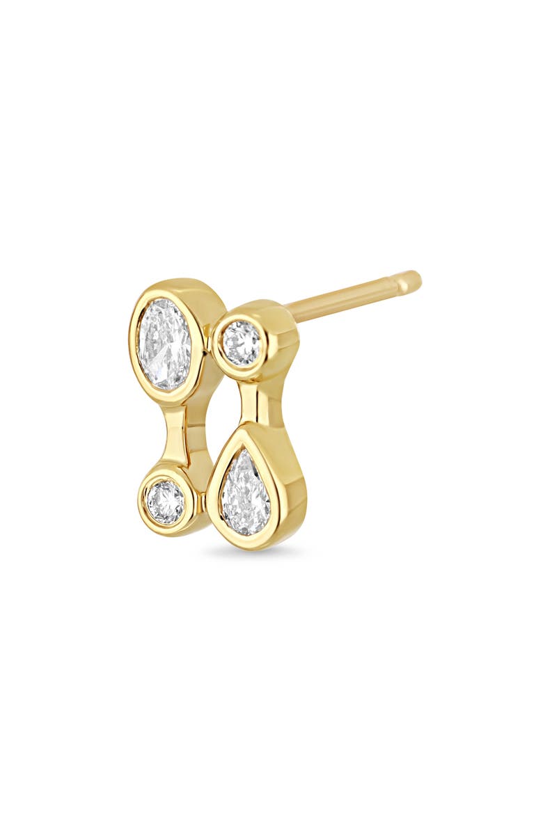 Monaco 18k Gold Diamond Stud Earrings, Alternate, color, 18K YELLOW GOLD
