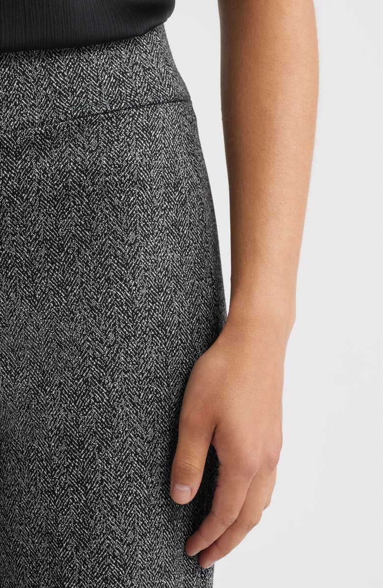 Anne Klein High Waist Pull-On Wide Leg Pants, Alternate, color, Anne Black Multi