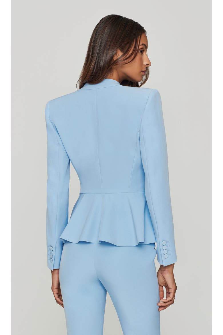 Sebas Peplum Crepe Jacket, Alternate, color, Light Blue
