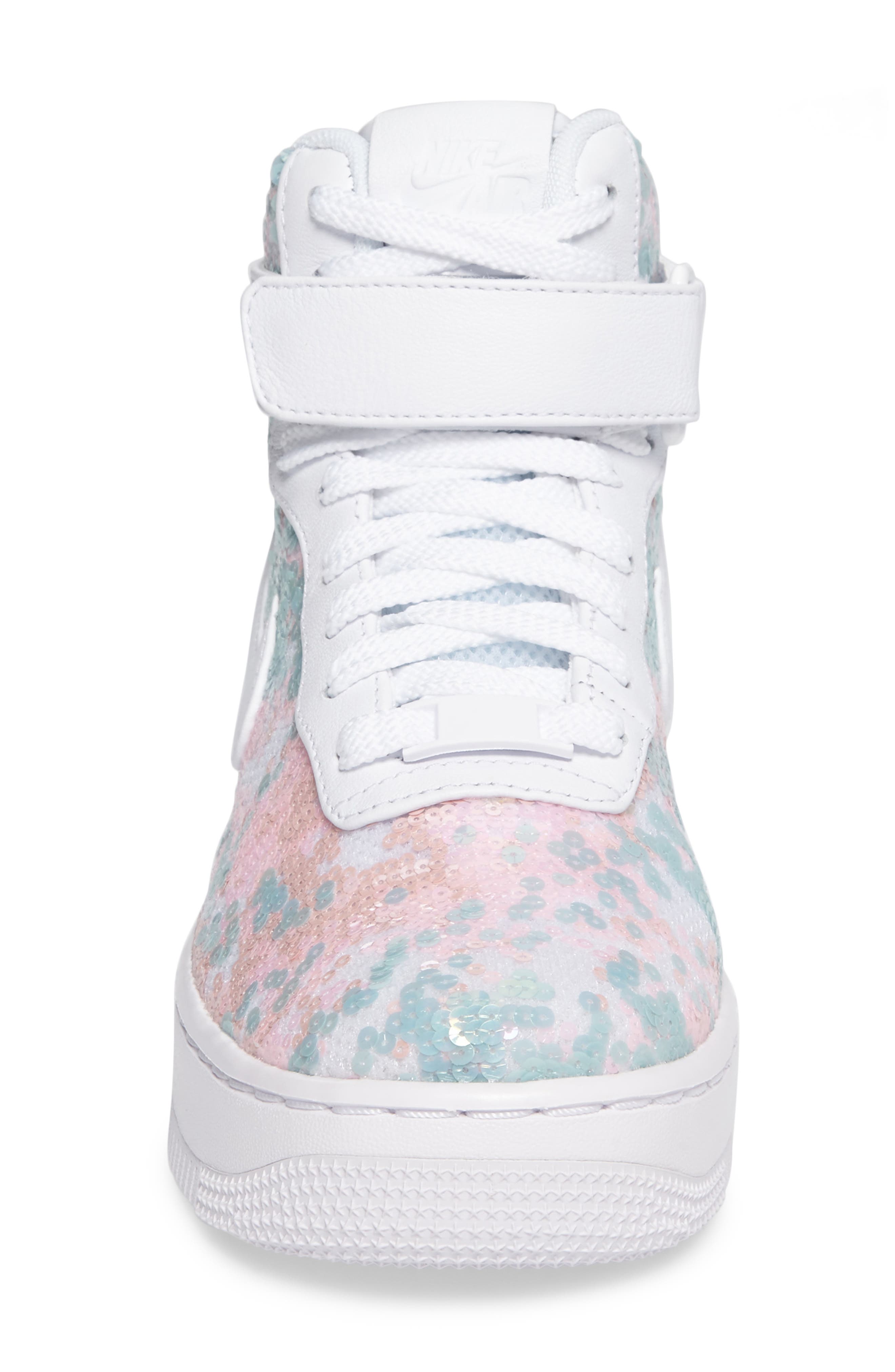 Nike Air Force 1 Upstep Hi LX Sequined High Top Sneaker, Alternate, color, 