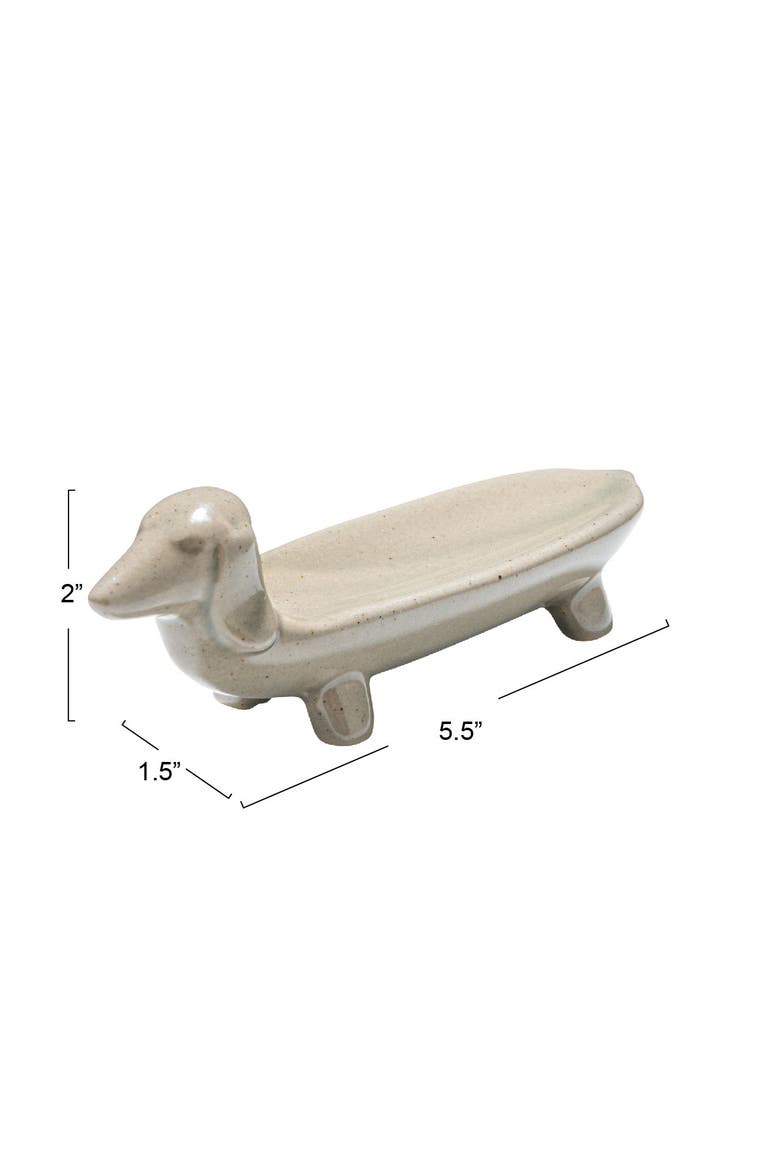Grey Ceramic Dog Dish, Alternate, color, Grey