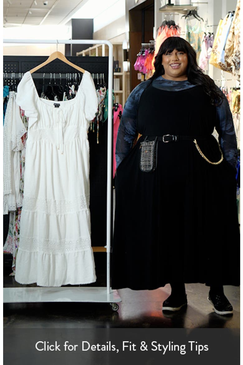 Haven Lace Inset Puff Sleeve Midi Dress video