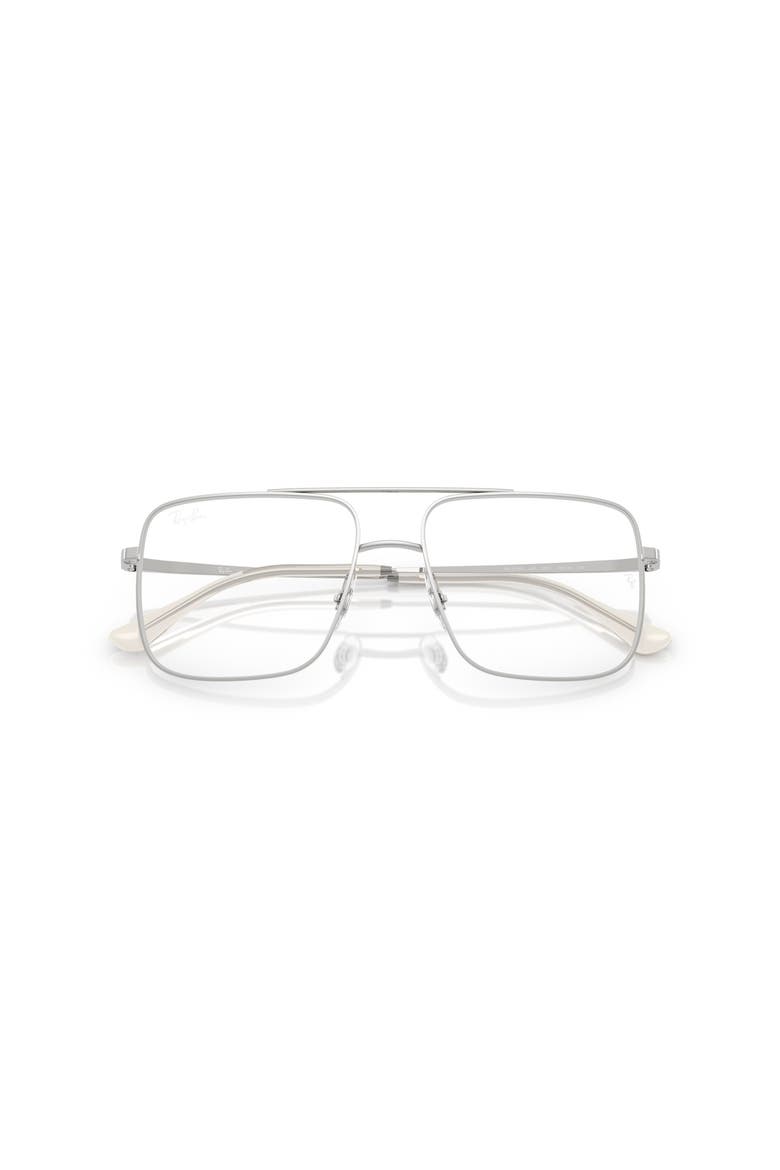 54mm Square optical glasses, Alternate, color, Silver
