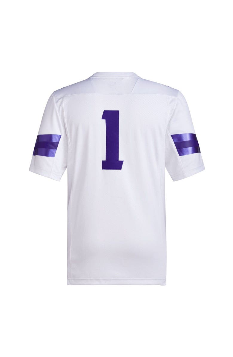 adidas Men's adidas #1 White Washington Huskies Premier Football Jersey, Alternate, color, White