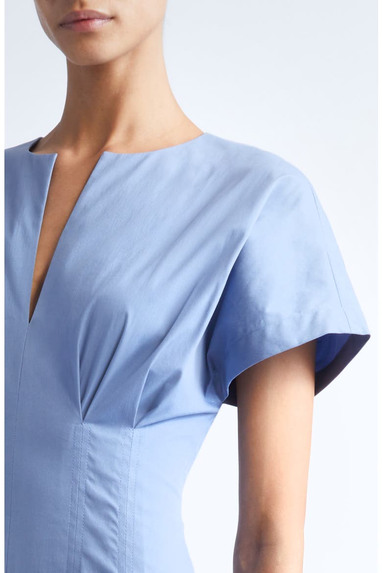 Smocked Back Cotton Poplin Dress, Alternate, color, CORNFLOWER