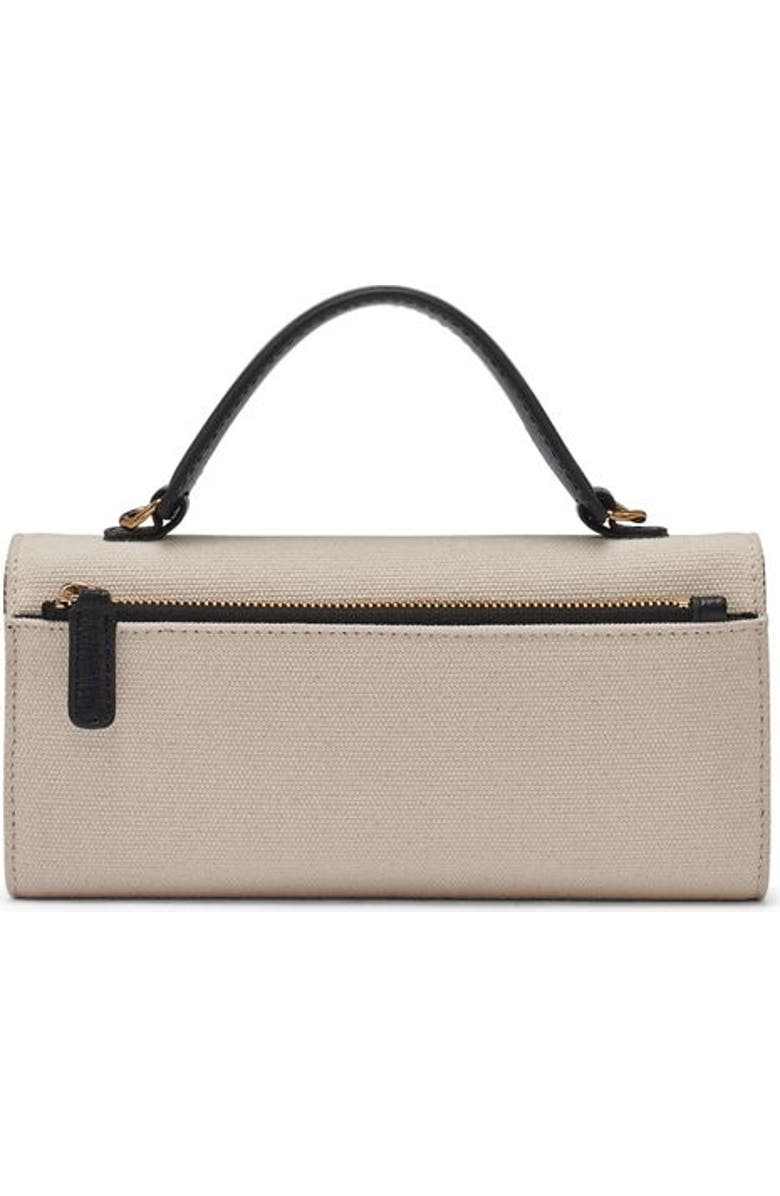 KARL LAGERFELD PARIS Jacqueline Canvas Crossbody, Alternate, color, Natural/Black