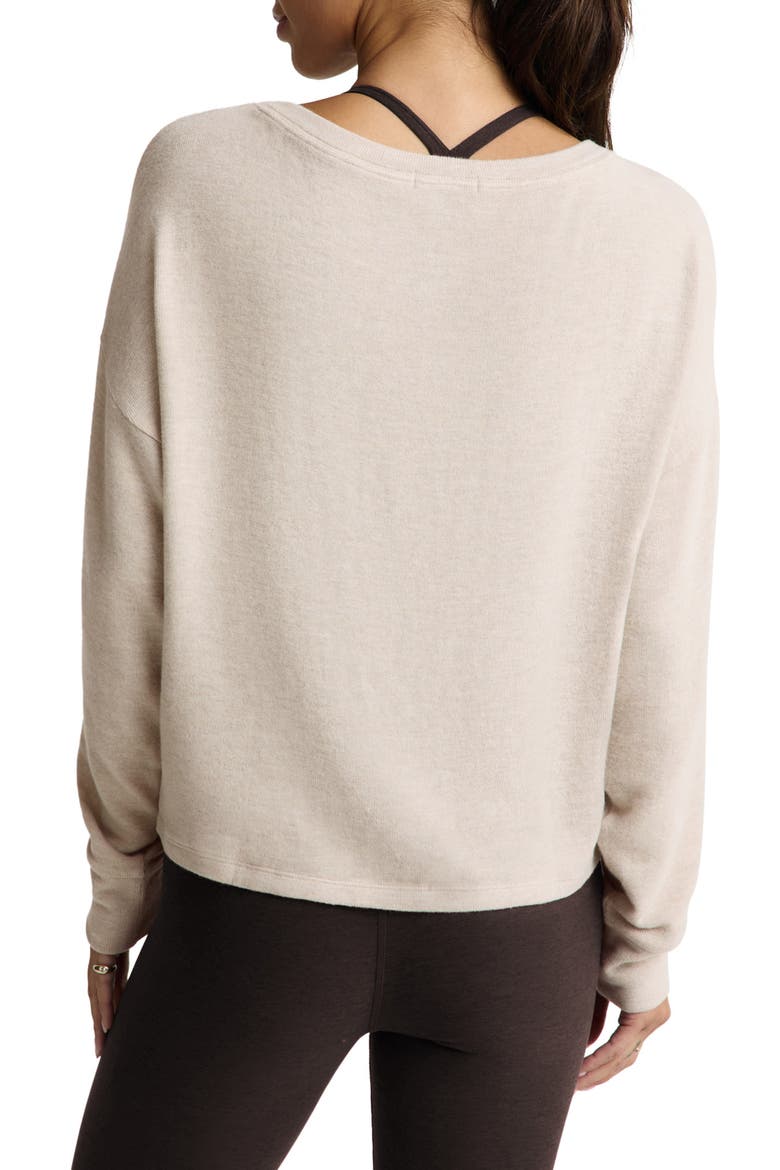 LuxeLayer Pullover Sweatshirt, Alternate, color, OATMEAL HEATHER