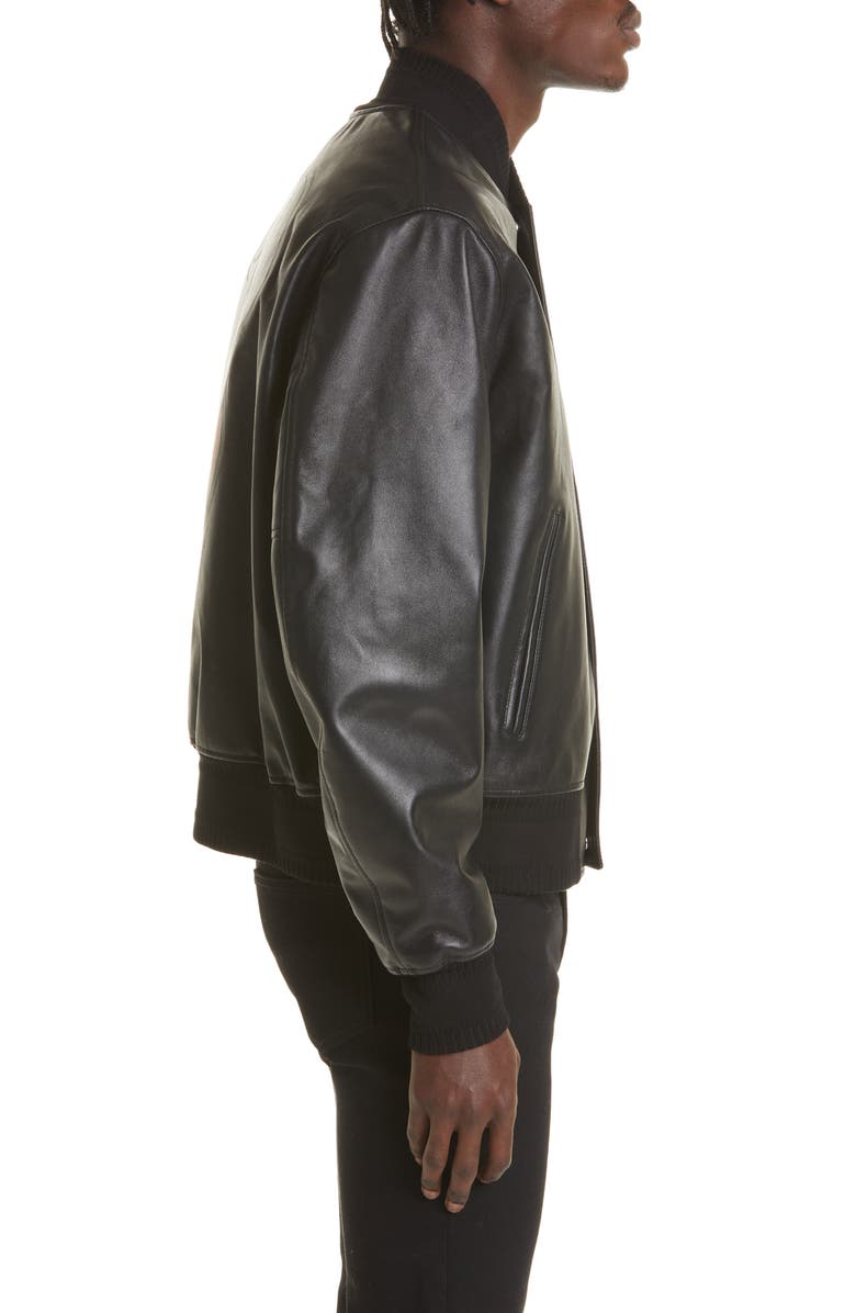 Givenchy Disney x Givenchy '101 Dalmatians' Leather Bomber Jacket, Alternate, color,