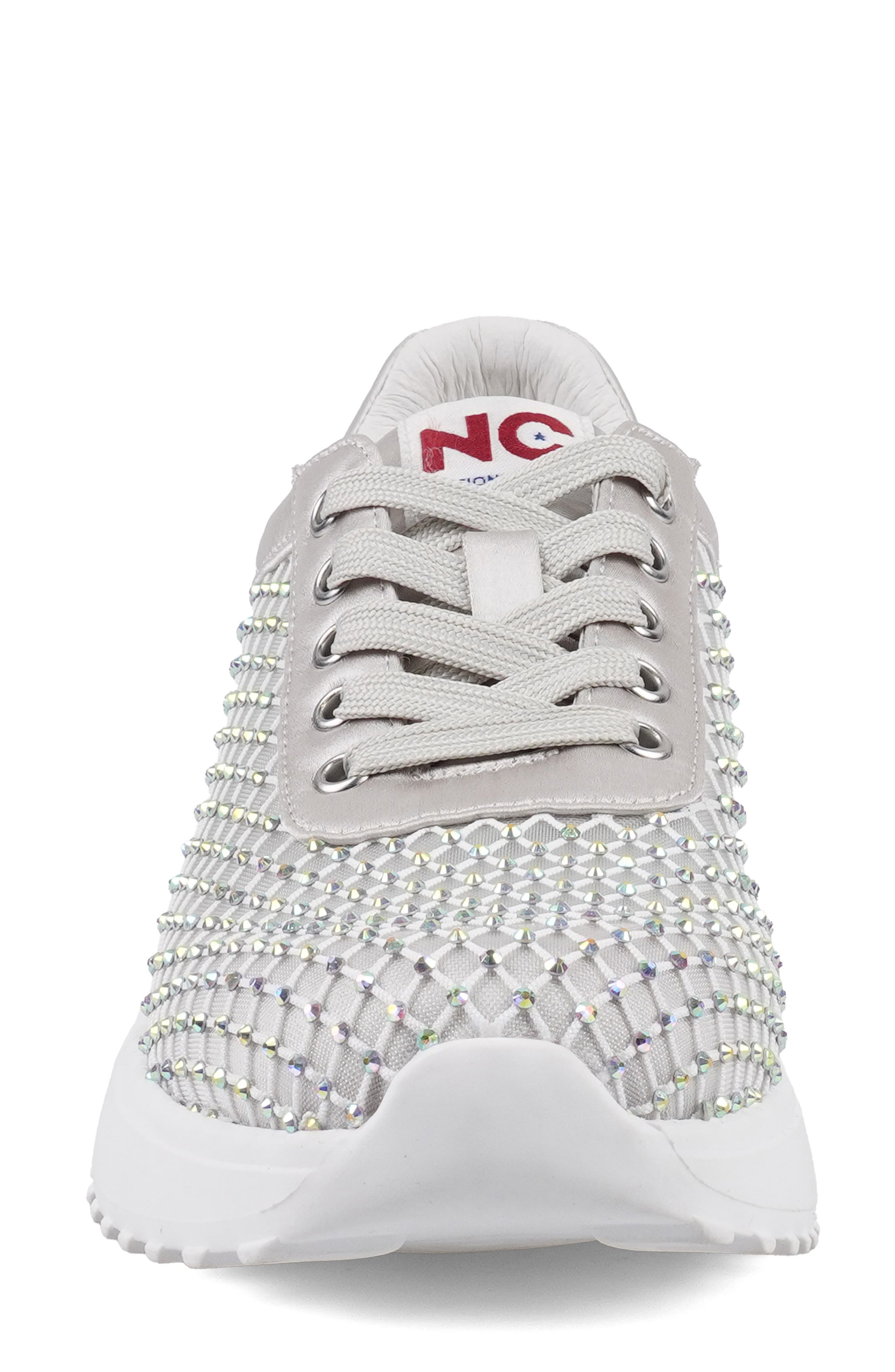Keana Crystal Sneaker, Alternate, color, SILVER FX