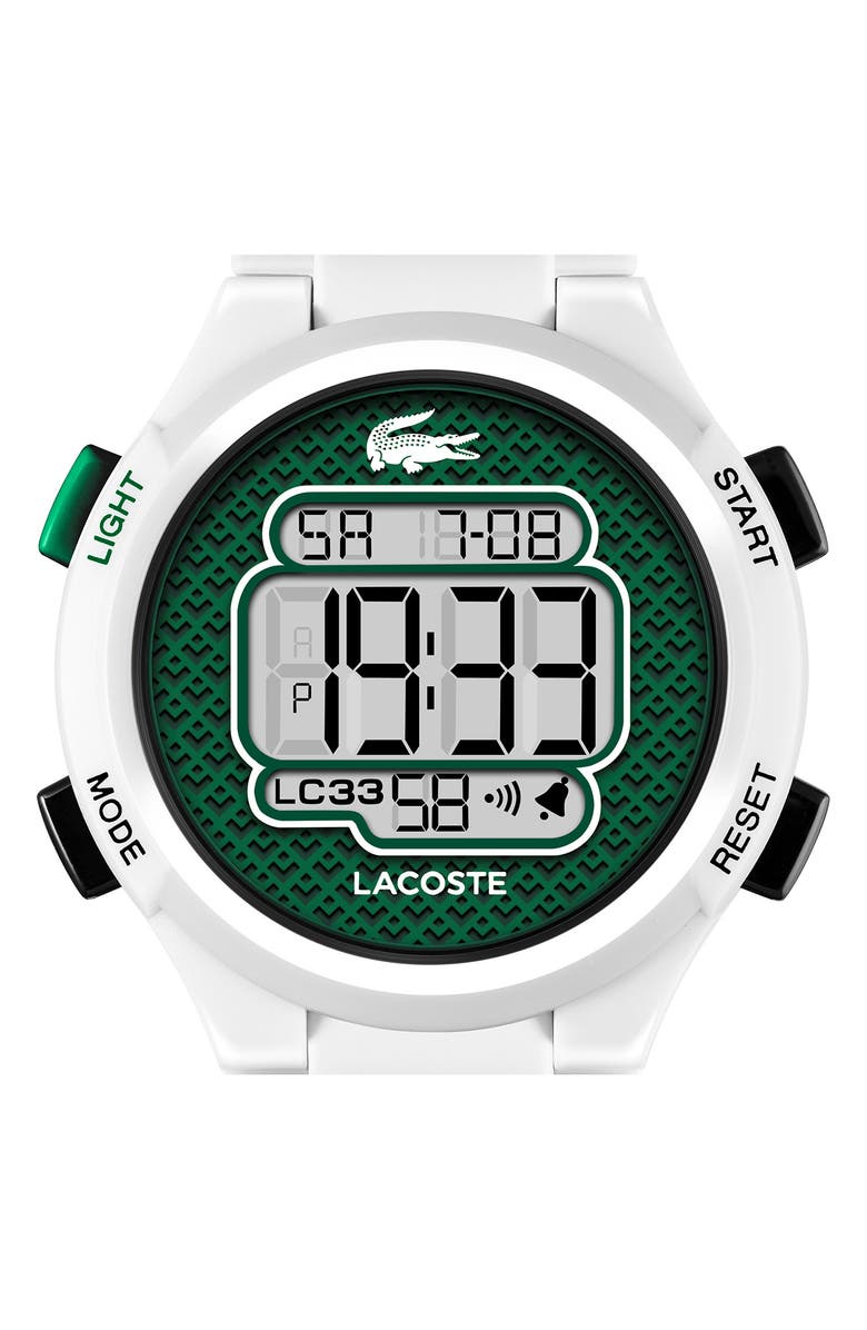 Lacoste Kids' LC33 Silicone Strap Watch, 34mm, Alternate, color, Green