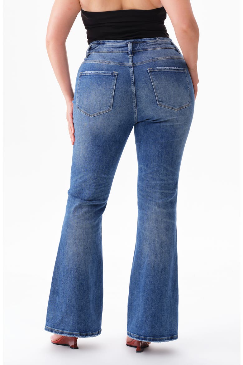 High Waist Flare Jeans, Alternate, color, VINTAQUA