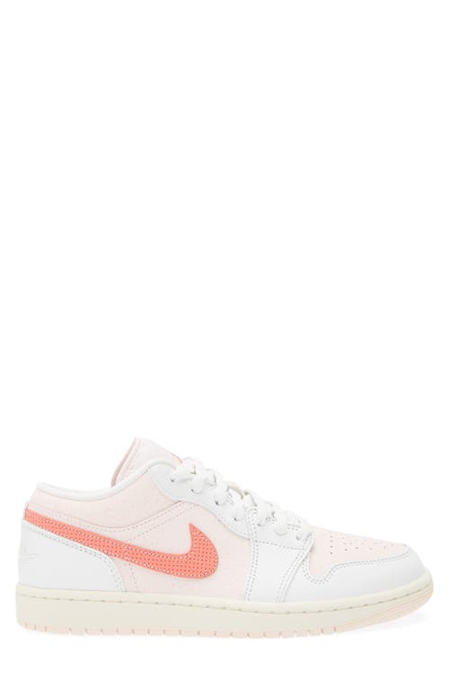 Jordan Air  1 Low Se Sneaker In Summit White/ember/pink