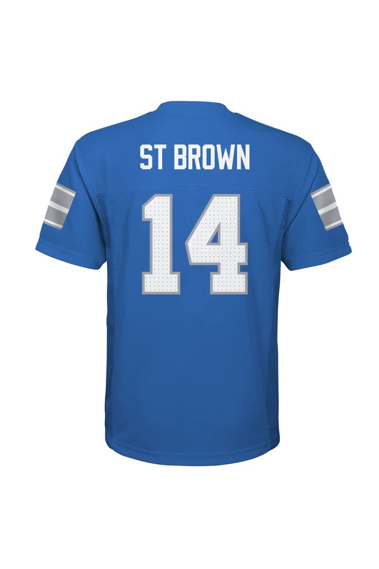 Youth Amon-Ra St. Brown Blue Detroit Lions Replica Player Jersey, Alternate, color, Blue