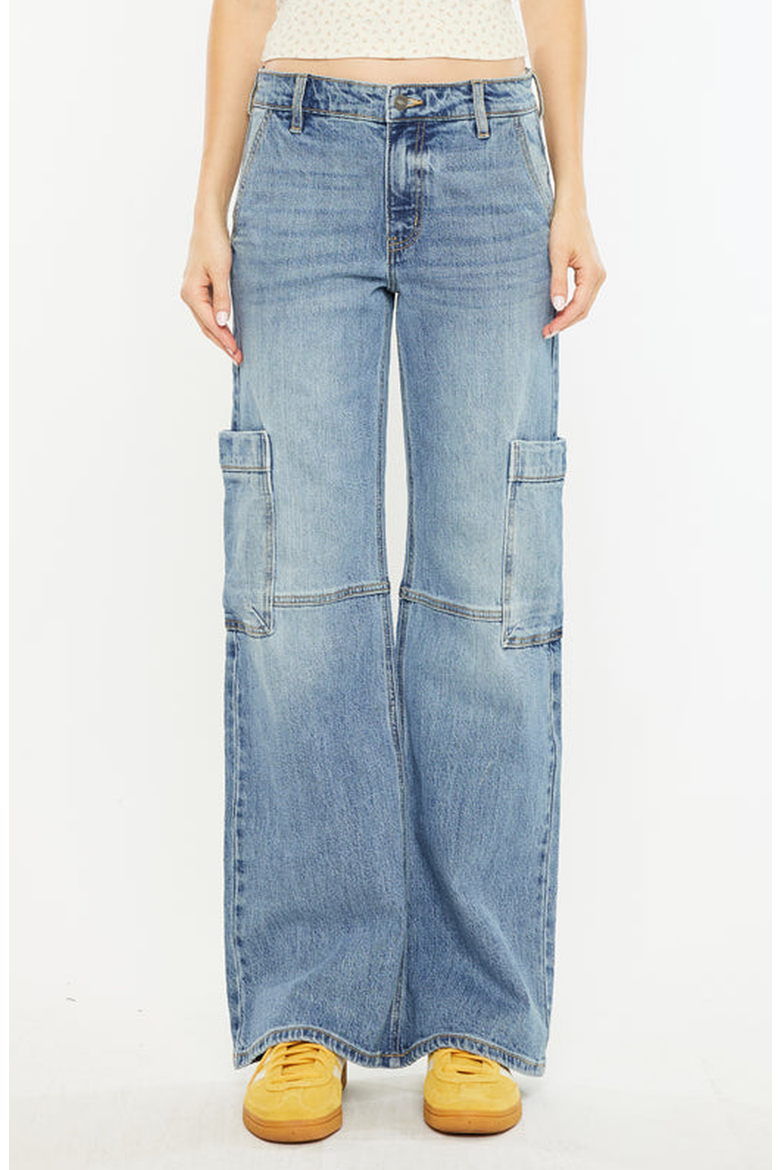 Priority Low Rise X-Cargo Jeans, Main, color, Medium Wash