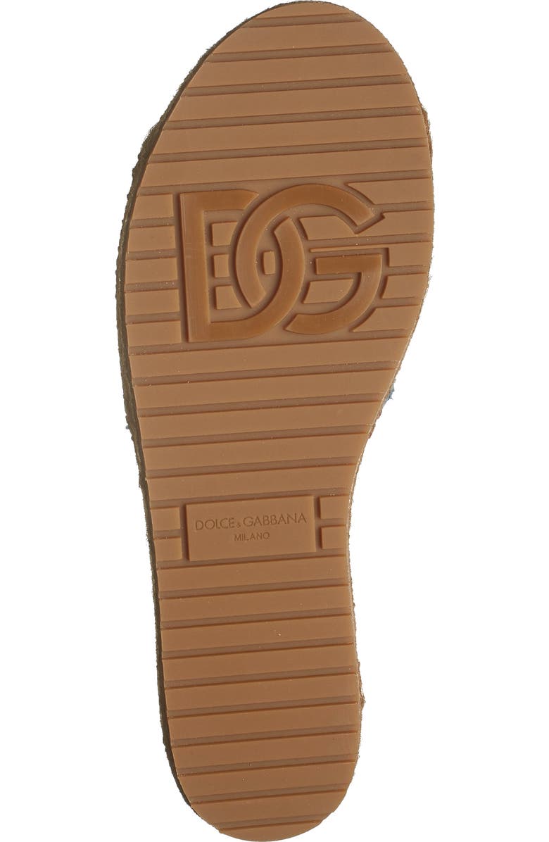 Dolce&Gabbana Denim Patchwork Slide Sandal, Alternate, color, Denim Blue