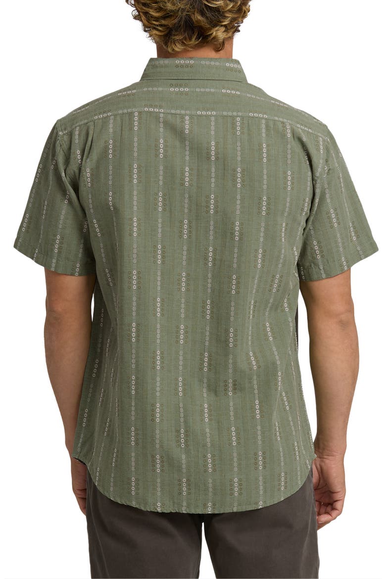 All Day Jacquard Short Sleeve Button-Down Shirt, Alternate, color, GRANITE GREEN
