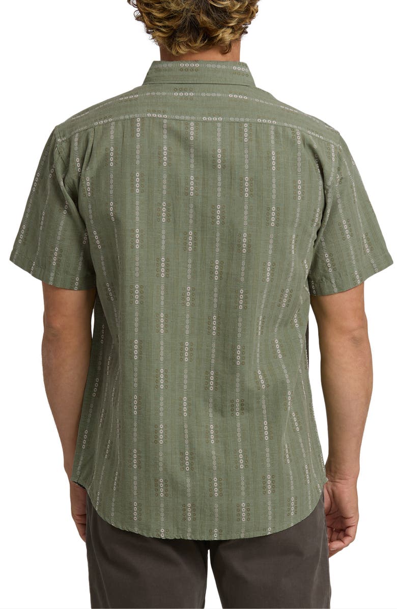 Billabong All Day Jacquard Short Sleeve Button-Down Shirt, Alternate, color, Granite Green