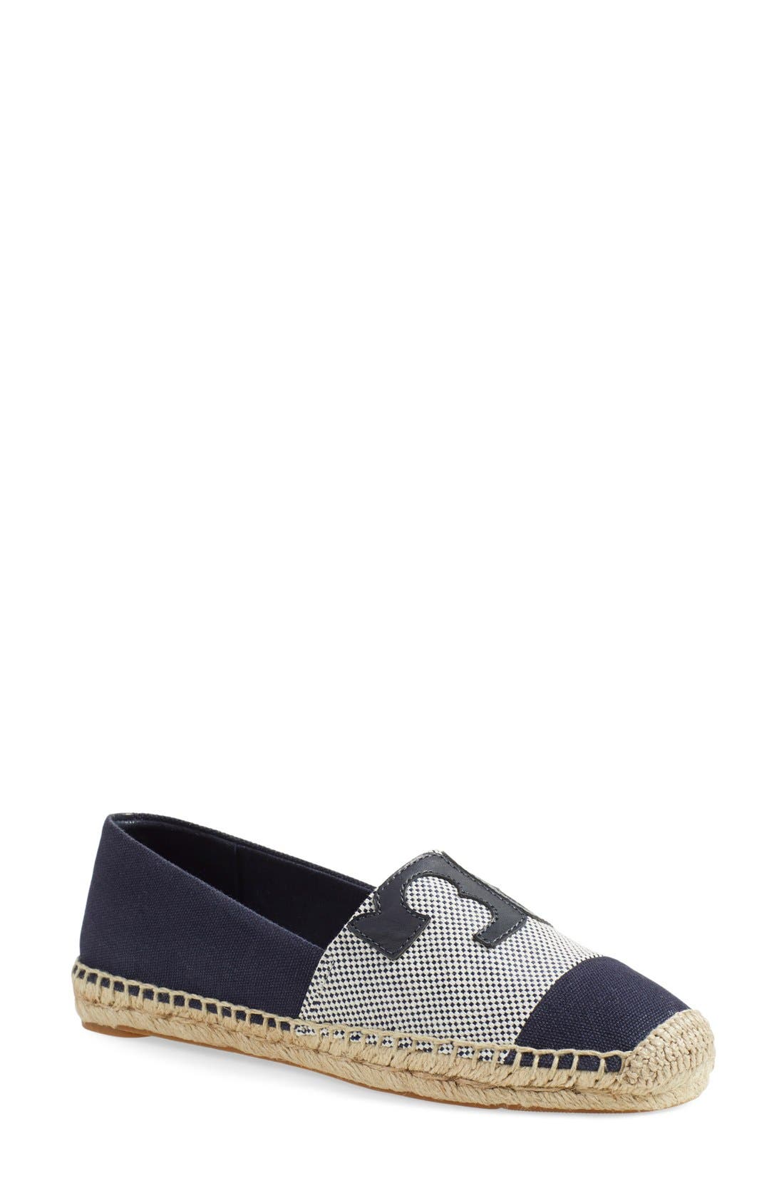 Canvas Espadrille, Main, color, SILVER/ TORY NAVY