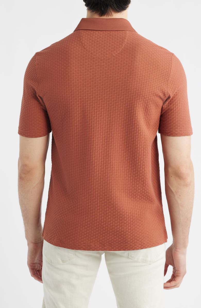 Johnston & Murphy Tilson Textured Performance Polo, Alternate, color, Terracotta