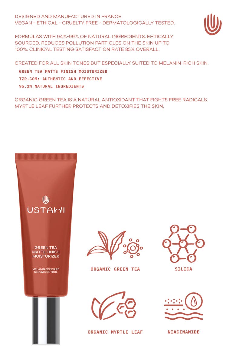 Ustawi Green Tea Matte Finish Moisturizer, Alternate, color, 