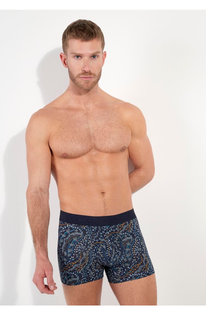 HOM Fontainebleau Boxer Briefs, Alternate, color, Navy Print