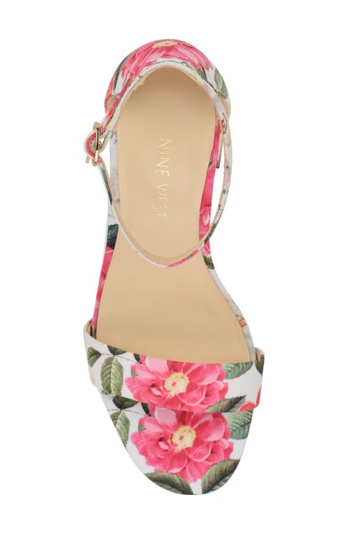 Nine West Tanela Ankle Strap Sandal In White
