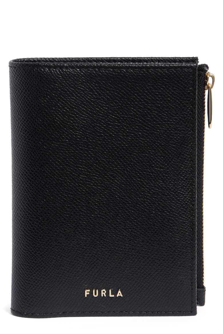 Classic Small Leather Passport Holder, Main, color, NERO
