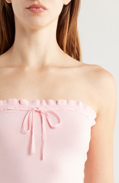 PACSUN PACSUN RUFFLE EDGE KNIT TUBE TOP