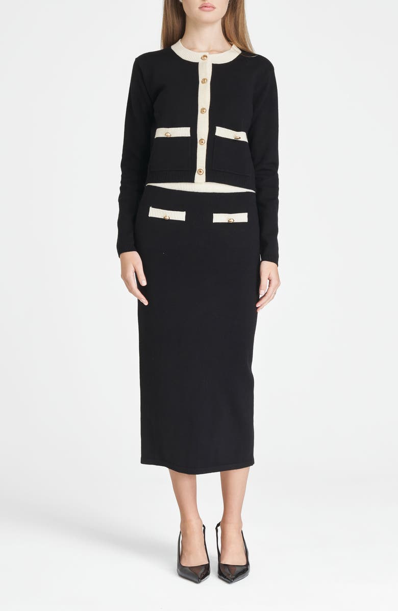 WAYF Catherine Contrast Trim Cardigan, Alternate, color,