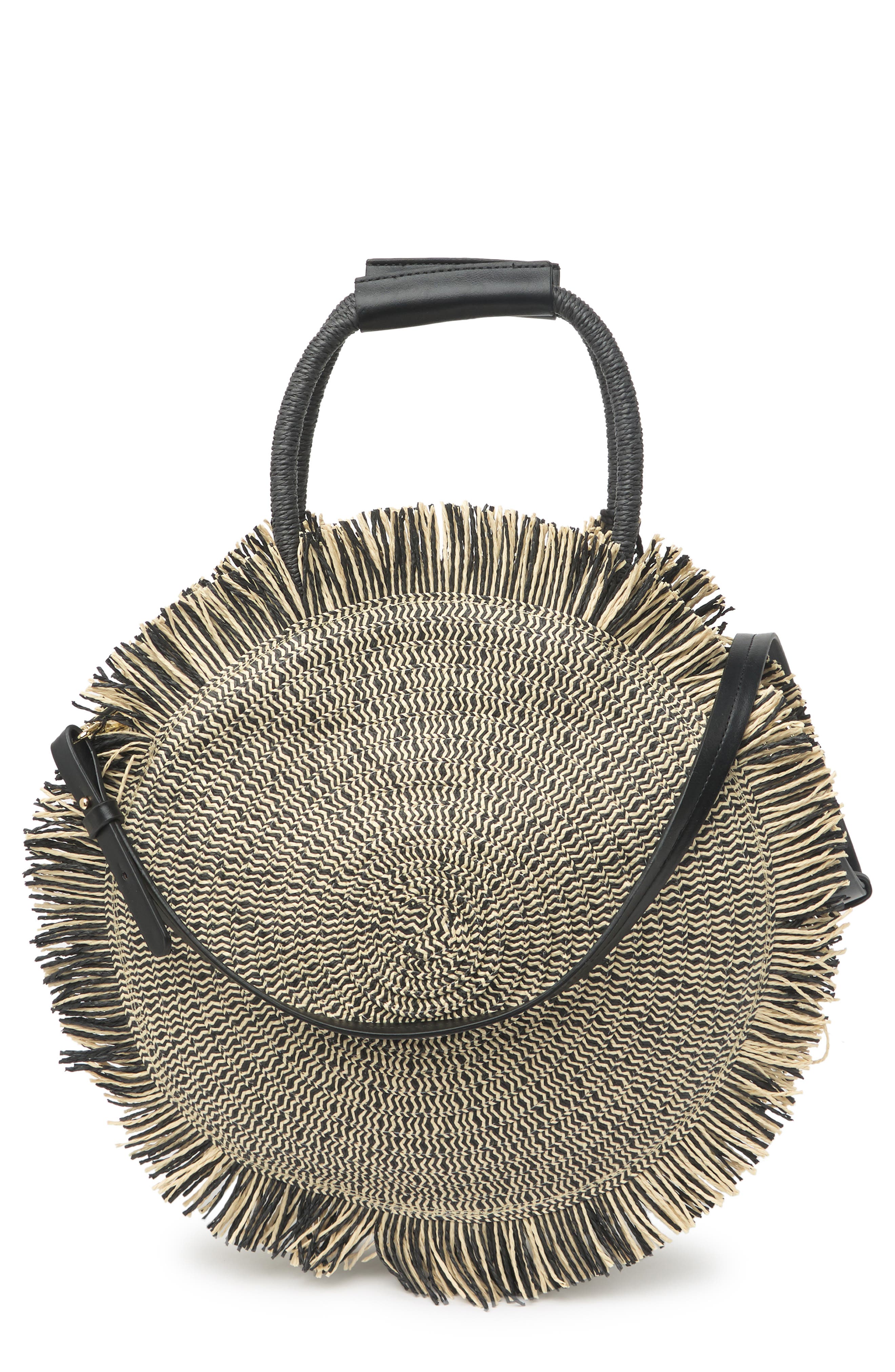 MOST WANTED USA Cricle Straw Shoulder Bag, Alternate, color, 