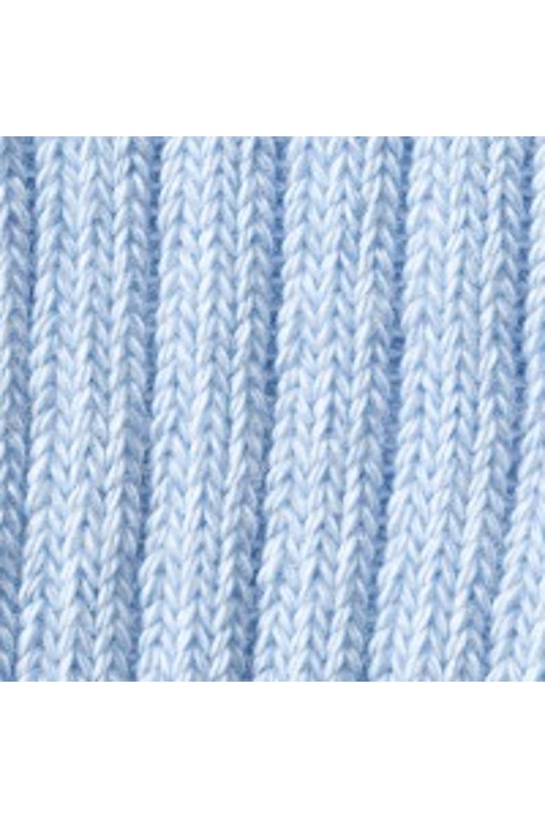 Duck Logo Ribbed Crew Socks, Alternate, color, Plain Light Blue