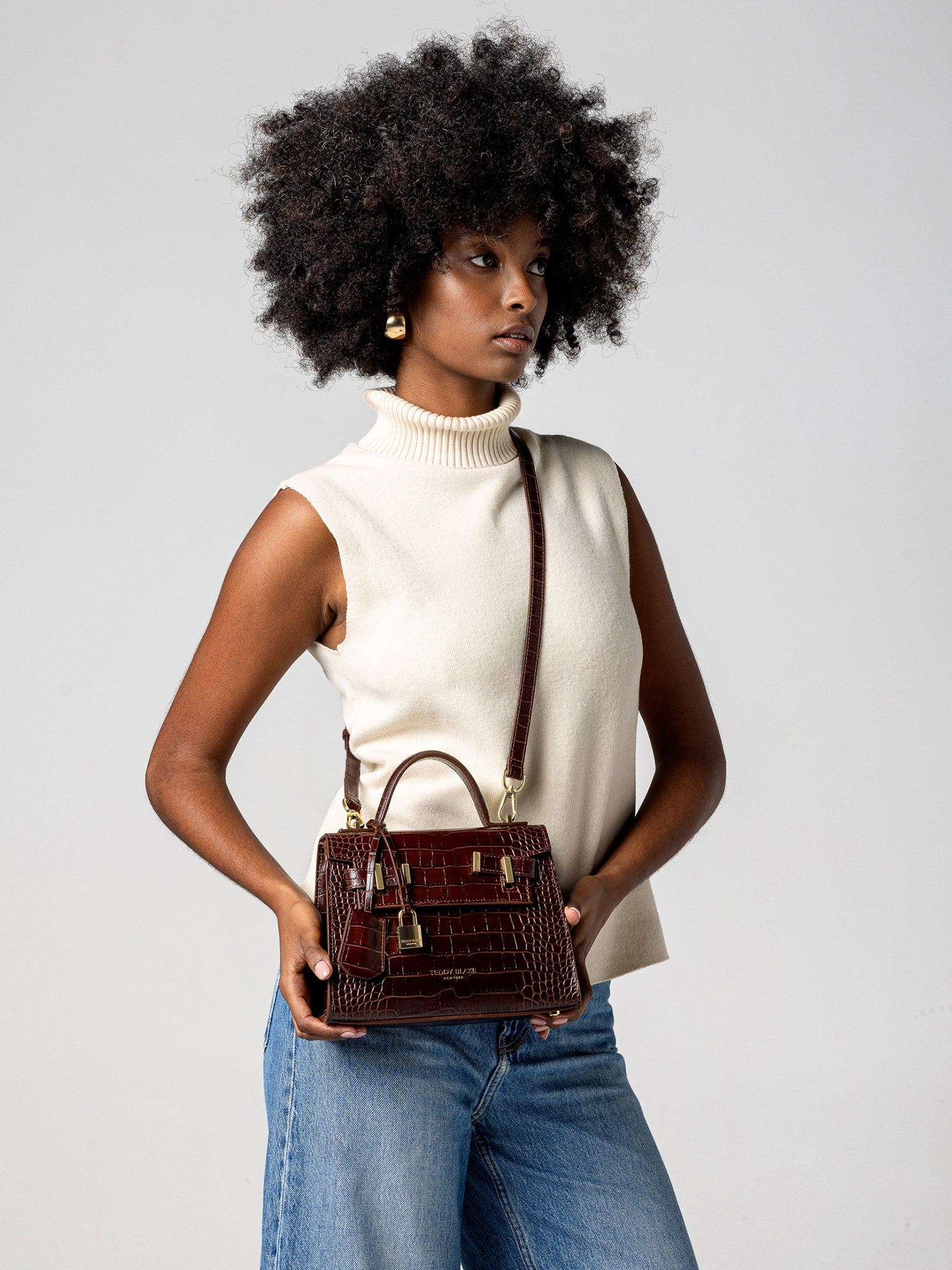 Teddy Blake Ava Croco  9", Alternate, color, Brown