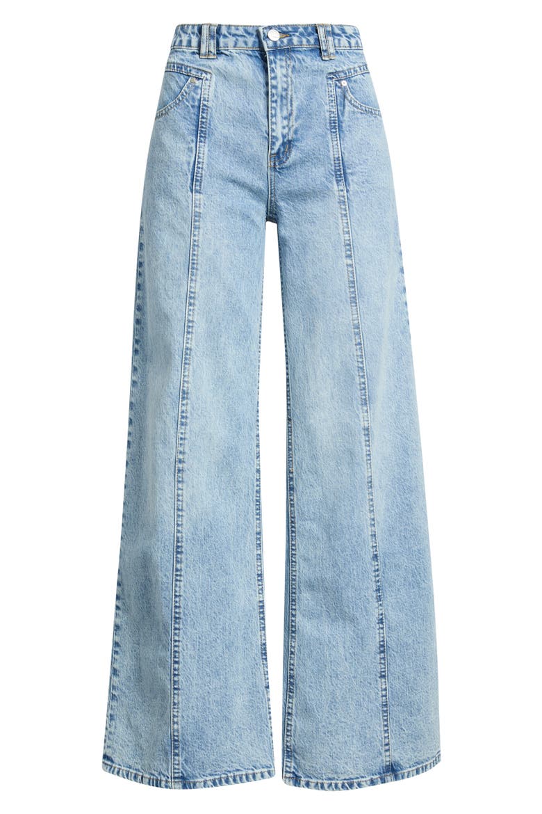 Seam Detail Wide Leg Jeans, Alternate, color, INDIGO
