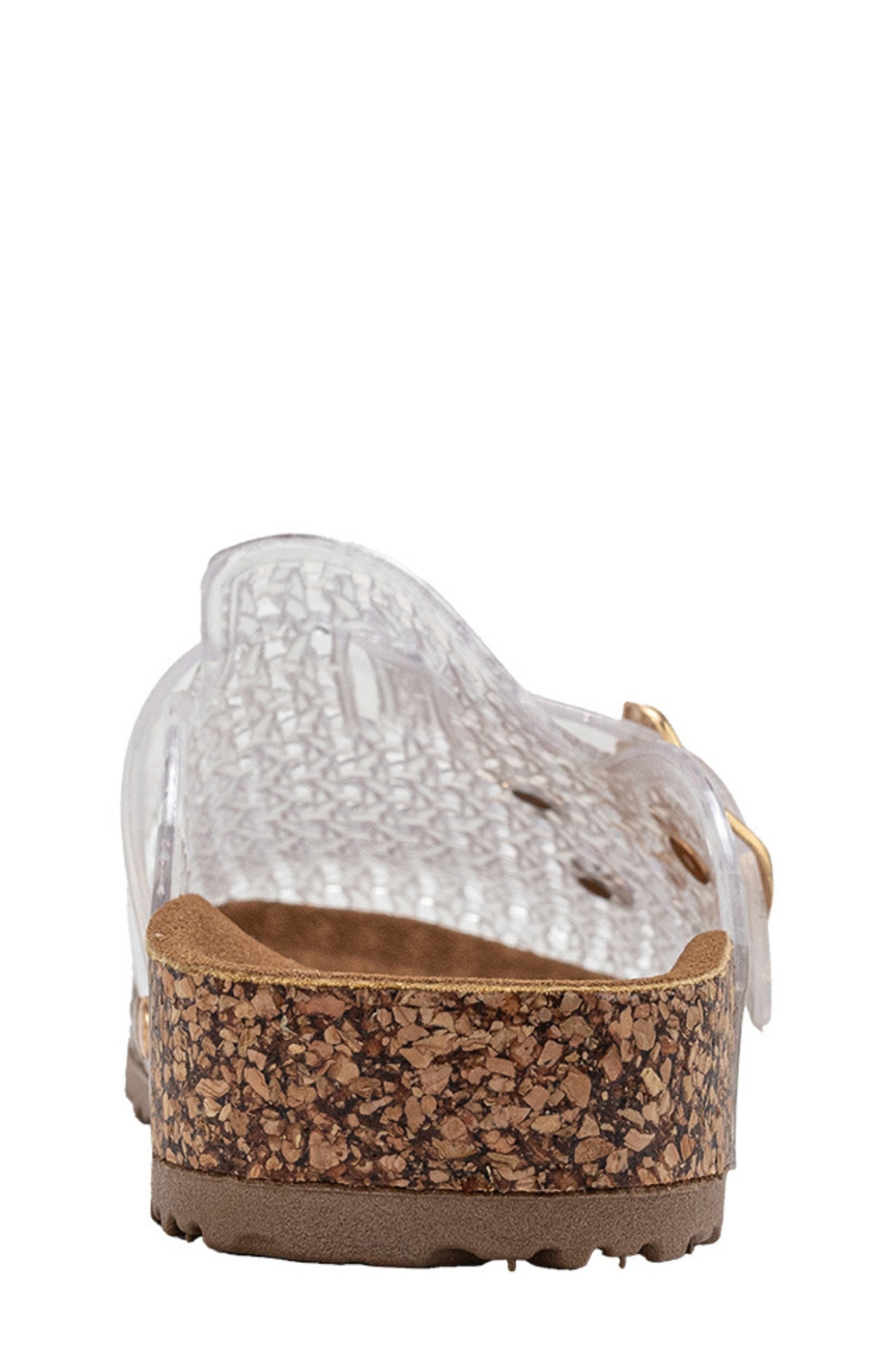 bebe Twinkle Footbed Clog, Alternate, color, Clear