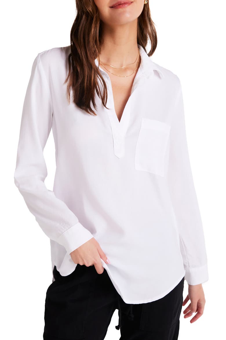 Popover Tunic Shirt, Main, color, WHITE
